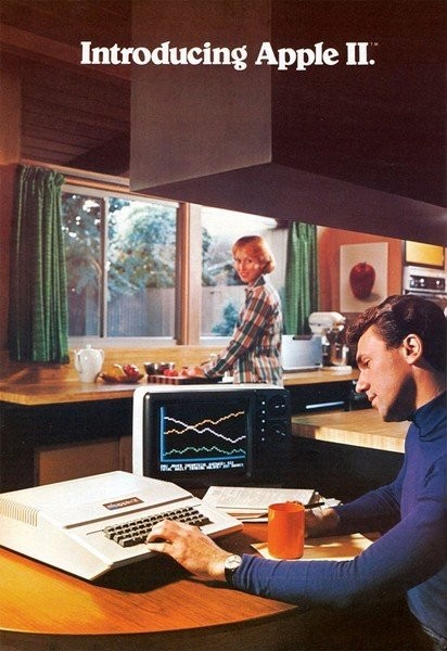 Apple II電腦可以放在廚房里使用，1977年發布。