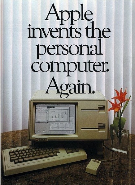 Lisa電腦廣告。蘋果Lisa電腦的第一個廣告，1983年發布。