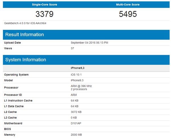 疑似iPhone7 A10處理器跑分首曝 無(wú)敵！