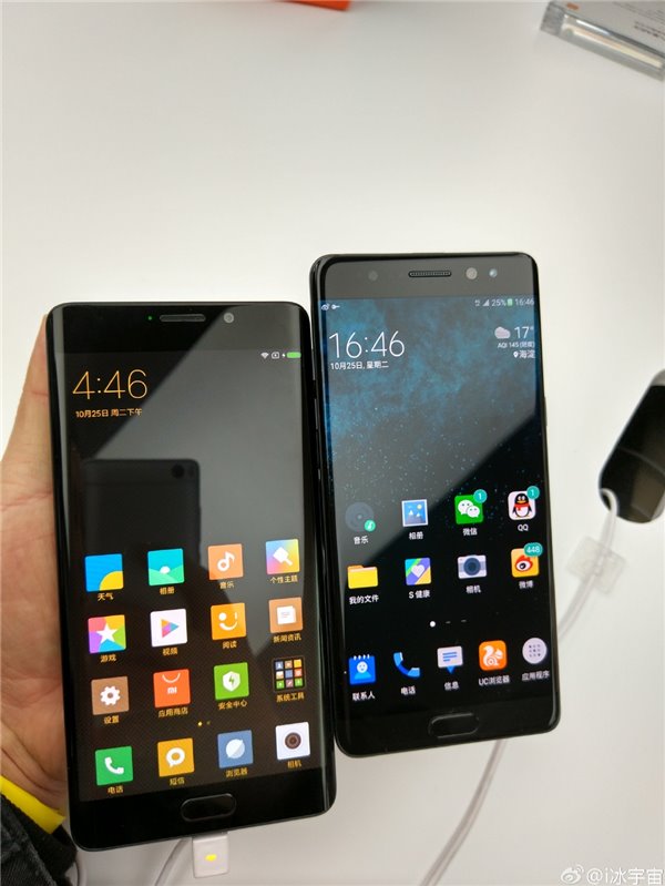 小米Note2對比三星Note7：外觀區別有點大