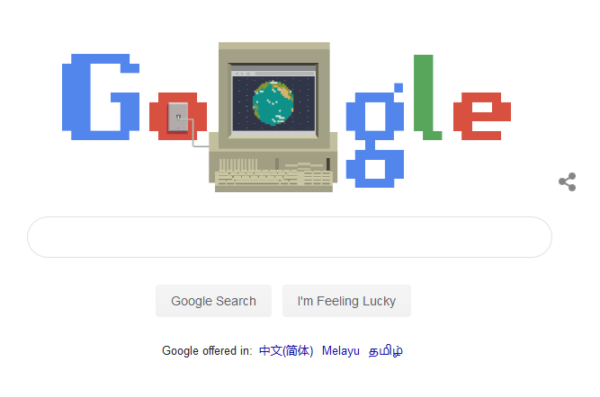 Google首頁涂鴉致敬 WWW萬維網發明30周年